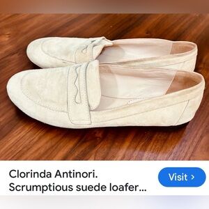 Clorinda Antinori  Made in Italy  Gorgeous!!!!  Cream Loafers  40.5/9.5-10